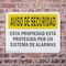 Signmission Facility Protected By Alarm Spanish OSHA Security Notice Sign, Plastic, 10in W x 7in L, 2PK OS-2PACK-SN-P-710-L-11539 - alternate 6